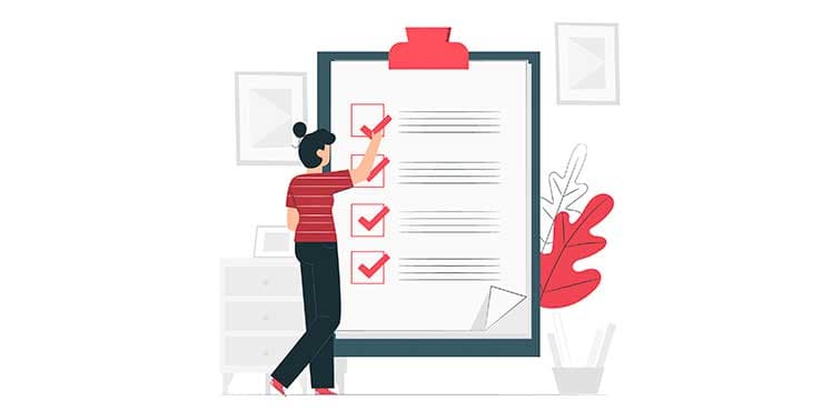 Board with tasks checked off